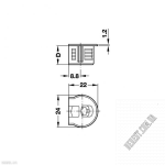 Корпус стяжки RAFIX D20x14.2 (18) Сірий - Зображення продукту 1