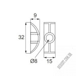 З'єднання меблеве SISO MAXI-LUNA D8х40 11.04.230 - Зображення продукту 2
