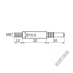 Винт SISO Fuerte 74 D11х52+М8х12 сталь BZP 11.03.621 - Изображение продукта 1