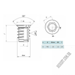 Муфта SISO M6x20 сталь BZP шестигранная 12.10.265 - Изображение продукта 2