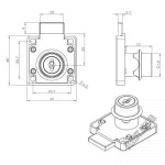 Замок SISO X 850 19x22 левый 14.01.063 - Изображение продукта 3
