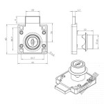 Замок SISO X 850 19x22 правий 14.01.057 - Зображення продукту 3