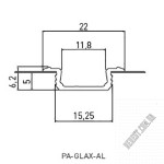LED-профіль GTV врізний 2м - Зображення продукту 2