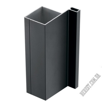 Профіль-ручка J вертикальний боковий GTV VELLO 3000 мм, чорний