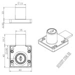 Замок SISO Х-850 19х22 врезной 14.01.089-0 - Изображение продукта 4
