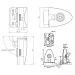Петля під скло SISO BADGE для вузького профілю 15.06.251 - Зображення продукту 2