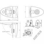 Петля під скло SISO BADGE середня L 15.06.221 - Зображення продукту 3