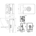 Петля під скло SISO SQUARE L для вузького профілю 15.06.260 - Зображення продукту 3