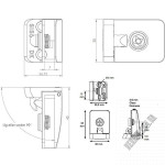Петля під скло SISO SQUARE для вузького профілю 15.06.216 - Зображення продукту 1