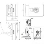 Петля під скло SISO SQUARE для вузького профілю 15.06.236 - Зображення продукту 3