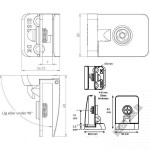 Петля під скло SISO SQUARE для вузького профілю 15.06.261 - Зображення продукту 3