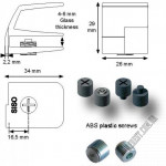 Ручка під скло SISO SQUARE 17.40.081-0 - Зображення продукту 1