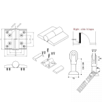 Комплект фурнітури SISO для зборки кабінок правий 22.23.052 - Зображення продукту 2