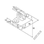 Кріплення скла SISO Х 52х52х25 22.10.140 - Зображення продукту 4