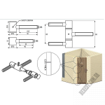 Петля для дверей SISO 15.25.080 - Зображення продукту 1