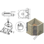Петля для скляних дверей SISO 15.25.050 - Зображення продукту 3