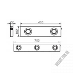 Планка 2 гнізда SCHUKO/2/3 - Зображення продукту 1