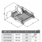 Сушка для посуду висувна KCCPTBM250C - Зображення продукту 1