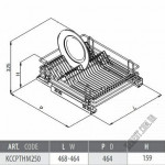 Сушка для посуду висувна KCCPTBM250C - Зображення продукту 3