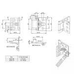 Петля SISO Easy для шафи, двері CPL панель 8-10 15.04.106 - Зображення продукту 6