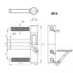 Петля столярна SISO 15.07.950 - Зображення продукту 1