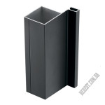 Профіль-ручка J вертикальний боковий GTV VELLO 3000 мм, чорний - Зображення продукту 0