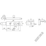 Засувка меблева SISO Sliding bolt Ball 22.06.040